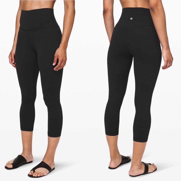 Lululemon Align Crop leggings 21" in Black size 10 yoga pilates barre training - Picture 1 of 11